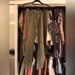 AG Adriano Goldschmied Forest Green Skinny Pants